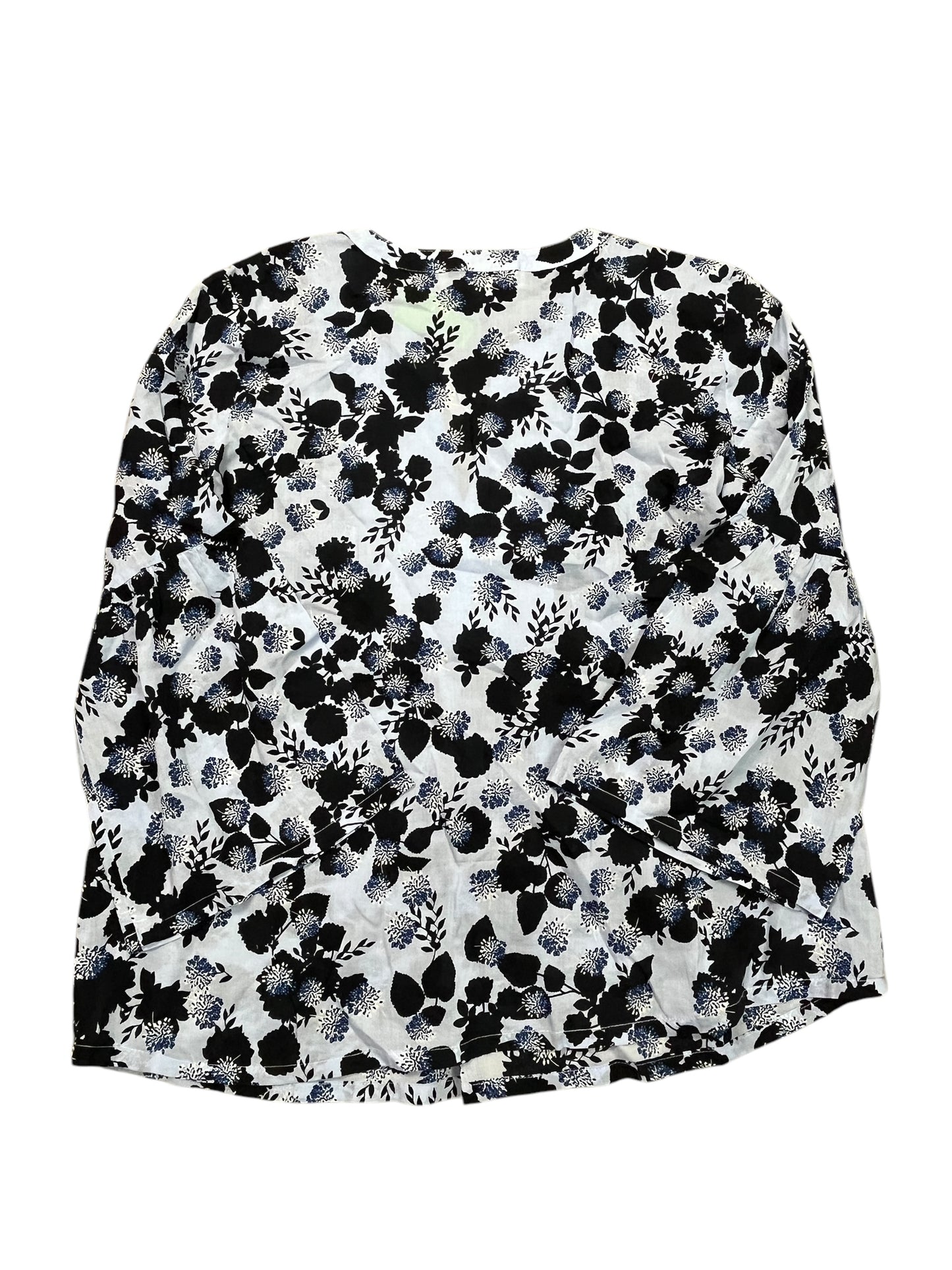 Blouse 3/4 Sleeve By Loft In Blue, Size:Xsp
