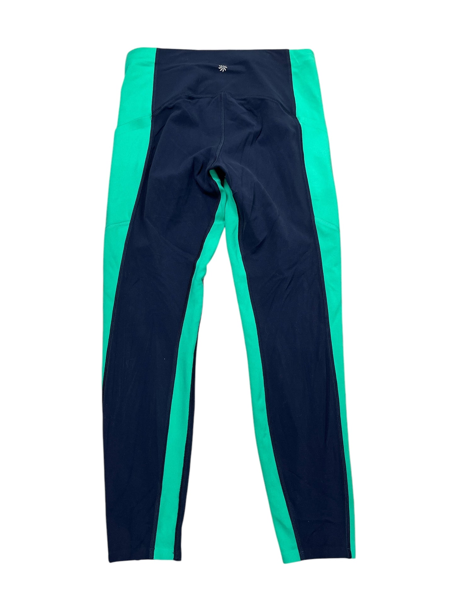 Athletic Leggings Capris By Athleta In Blue & Green, Size:M
