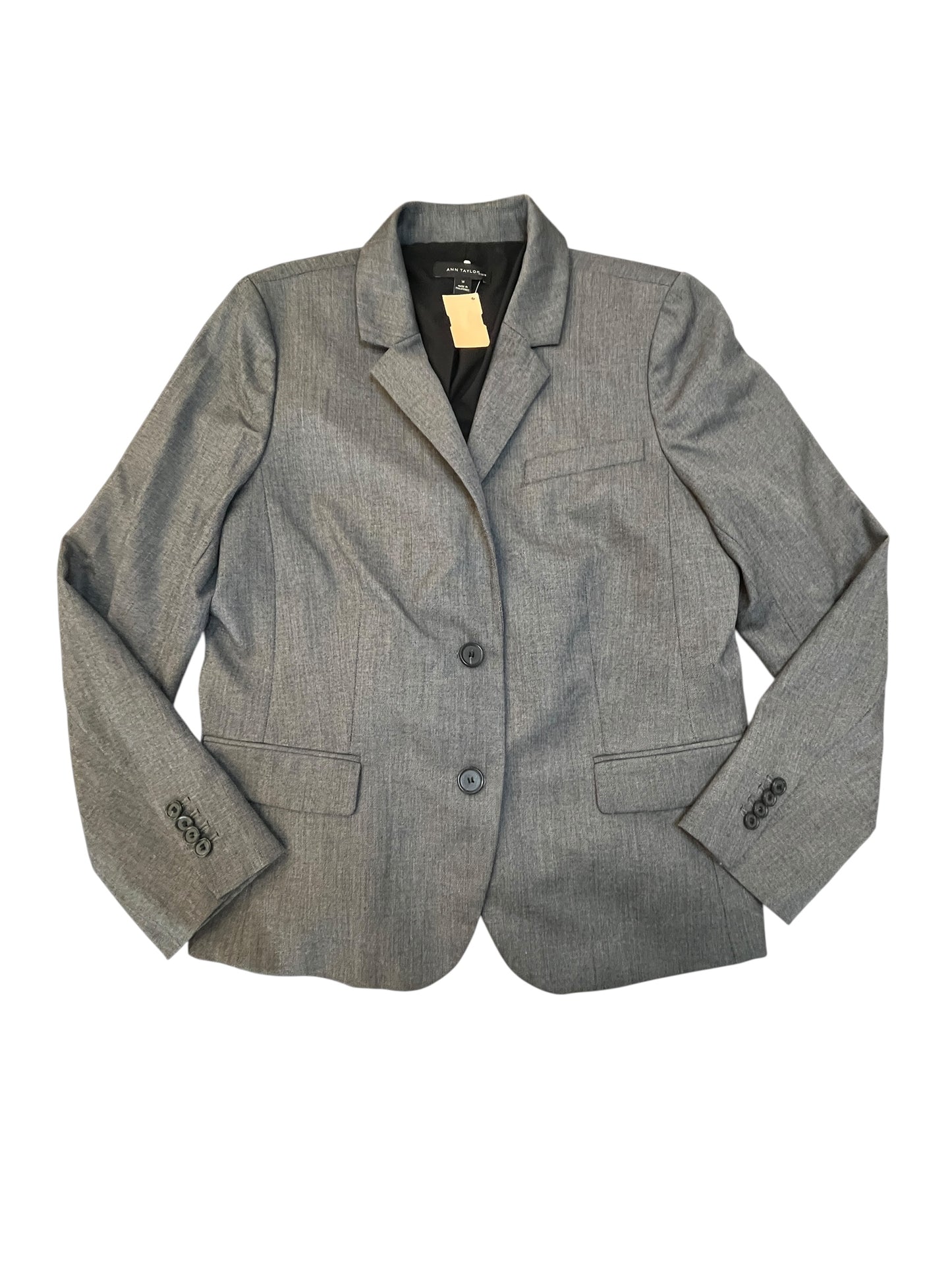 Blazer By Ann Taylor In Grey, Size:Xl
