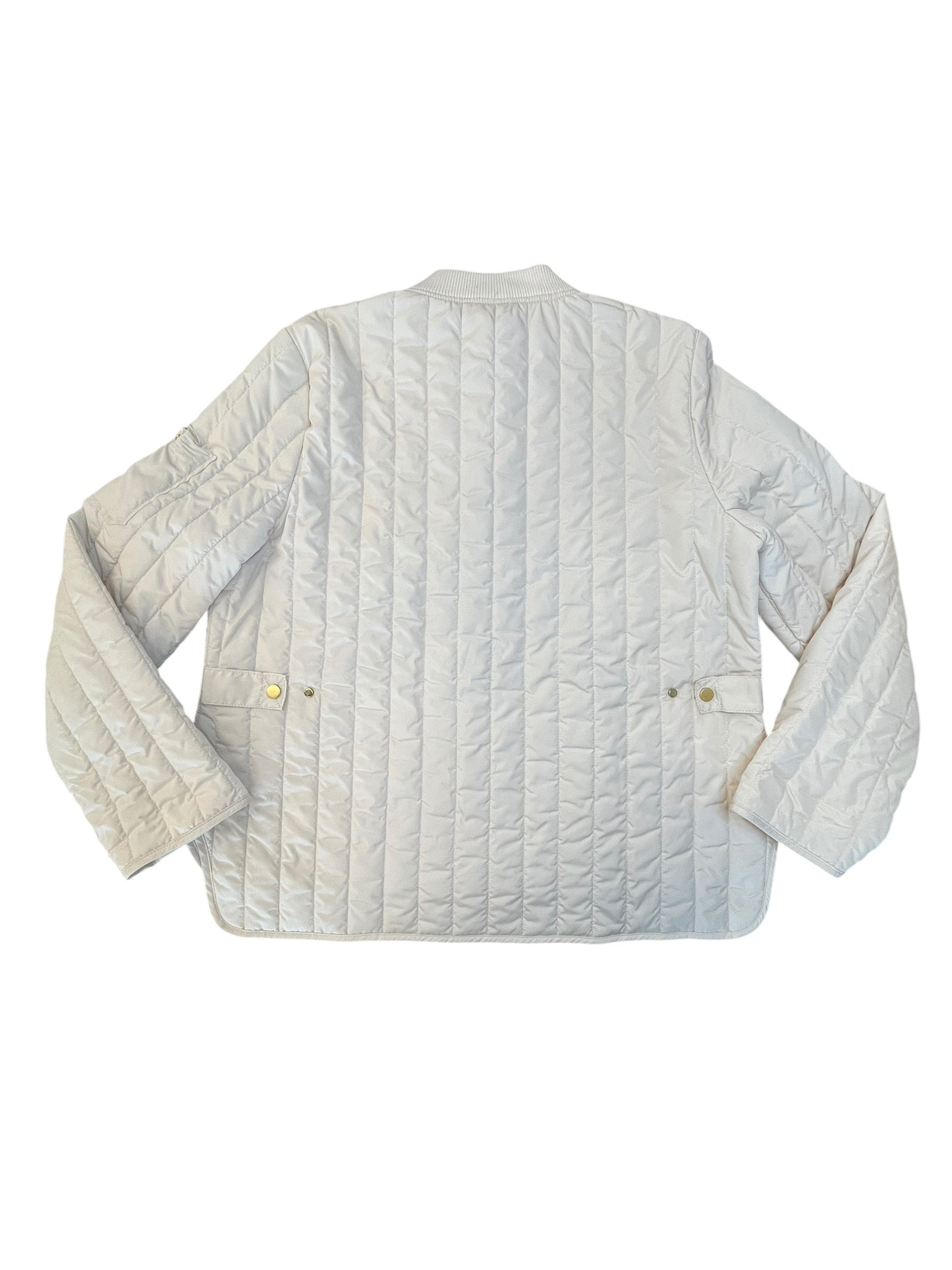 Jacket Puffer & Quilted By Banana Republic In Cream, Size:Xl