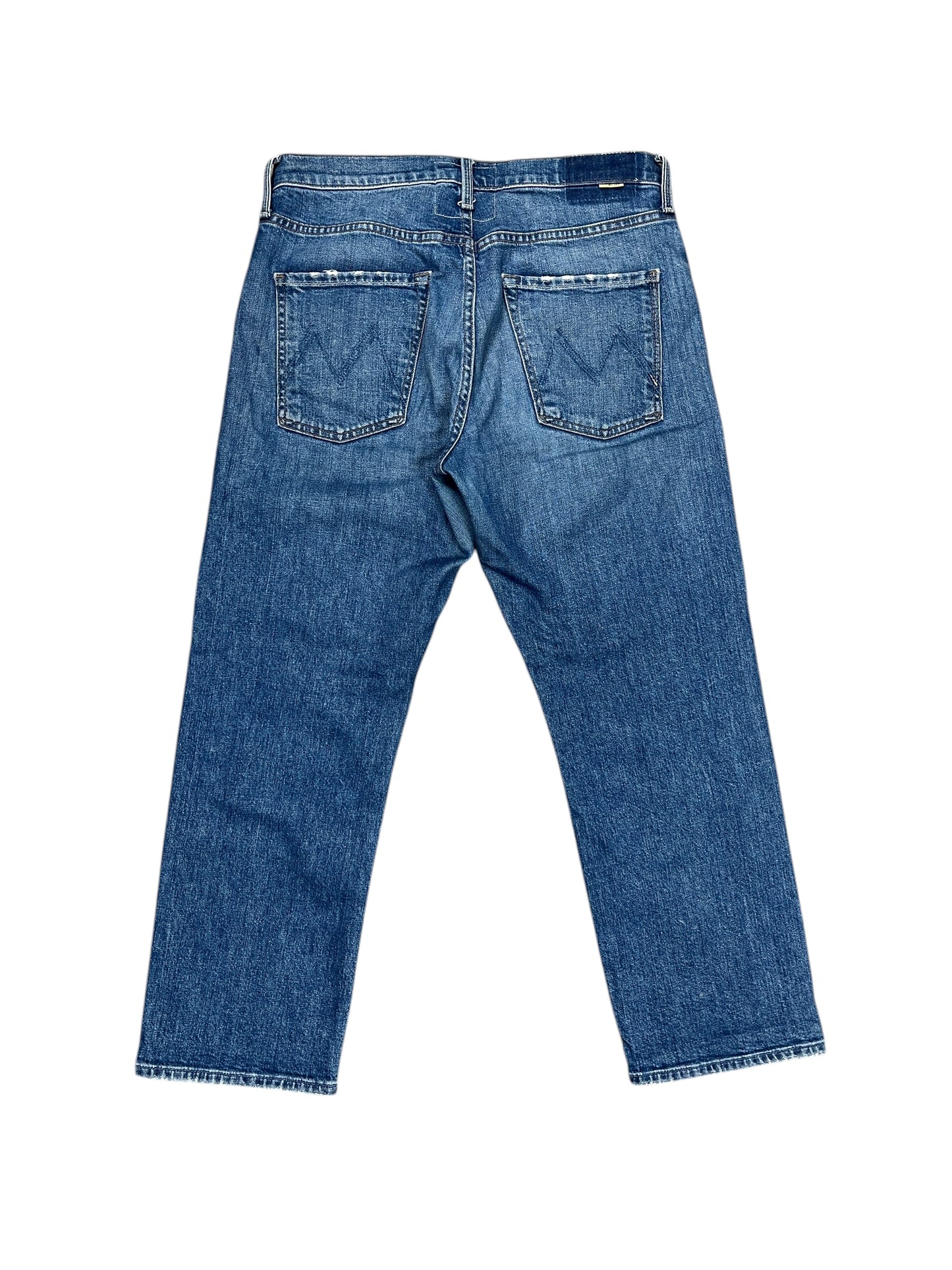 Jeans Cropped By Mother In Blue Denim, Size:6