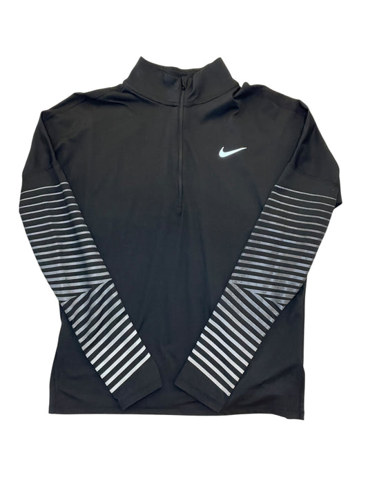 Athletic Top Ls Collar By Nike In Black, Size:L