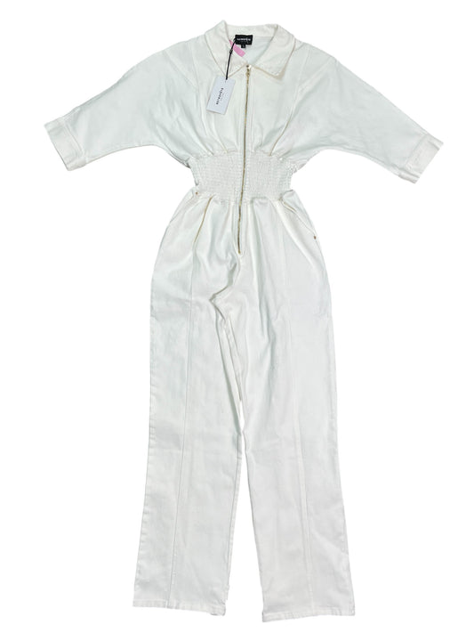 Jumpsuit By Cma In White Denim, Size:L