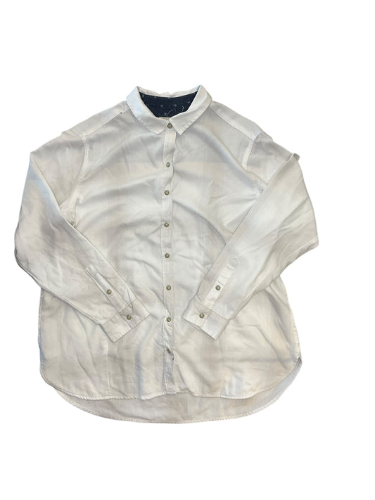 Blouse Ls By Jachs Girlfirend In White, Size:Xl