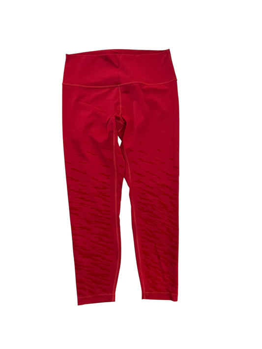Athletic Leggings By Lululemon In Red, Size:L