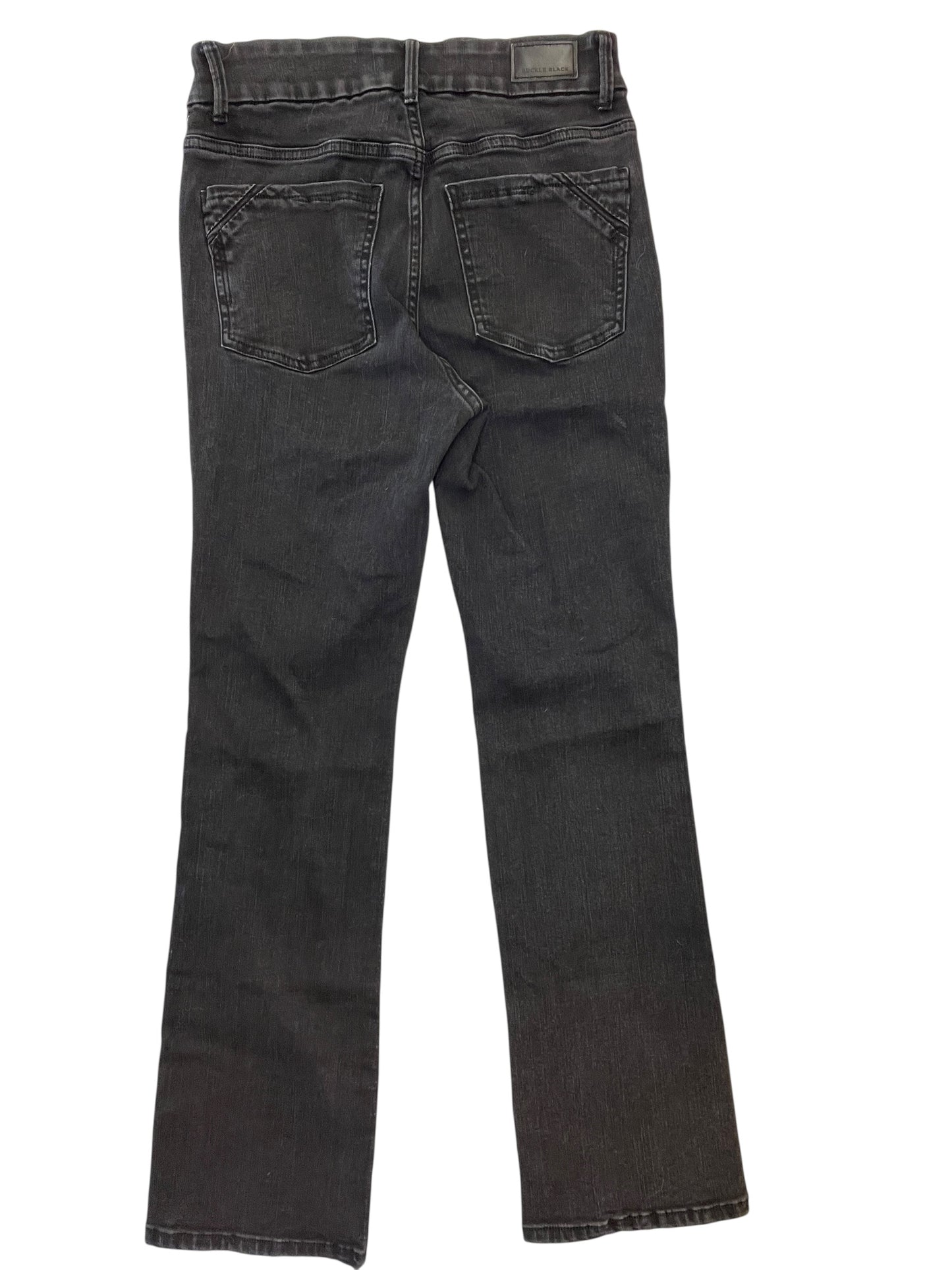 Jeans Straight By Buckle Black In Black Denim, Size:14