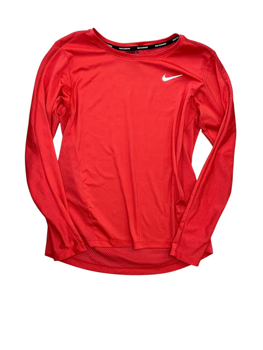 Athletic Top Ls Crewneck By Nike Apparel In Coral, Size:M