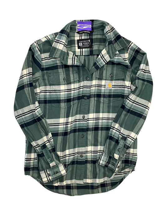 Top Ls By Carhartt In Plaid Pattern, Size:S