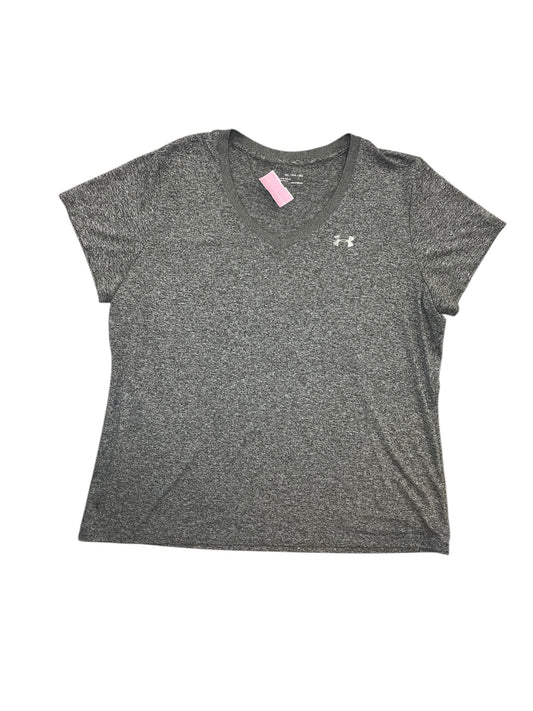 Athletic Top Ss By Under Armour In Grey, Size:2X