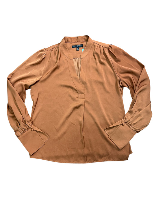 Blouse Ls By Banana Republic In Orange, Size:M