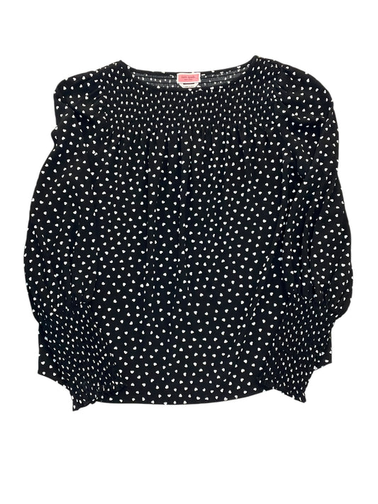 Blouse Designer By Kate Spade In Black, Size:S