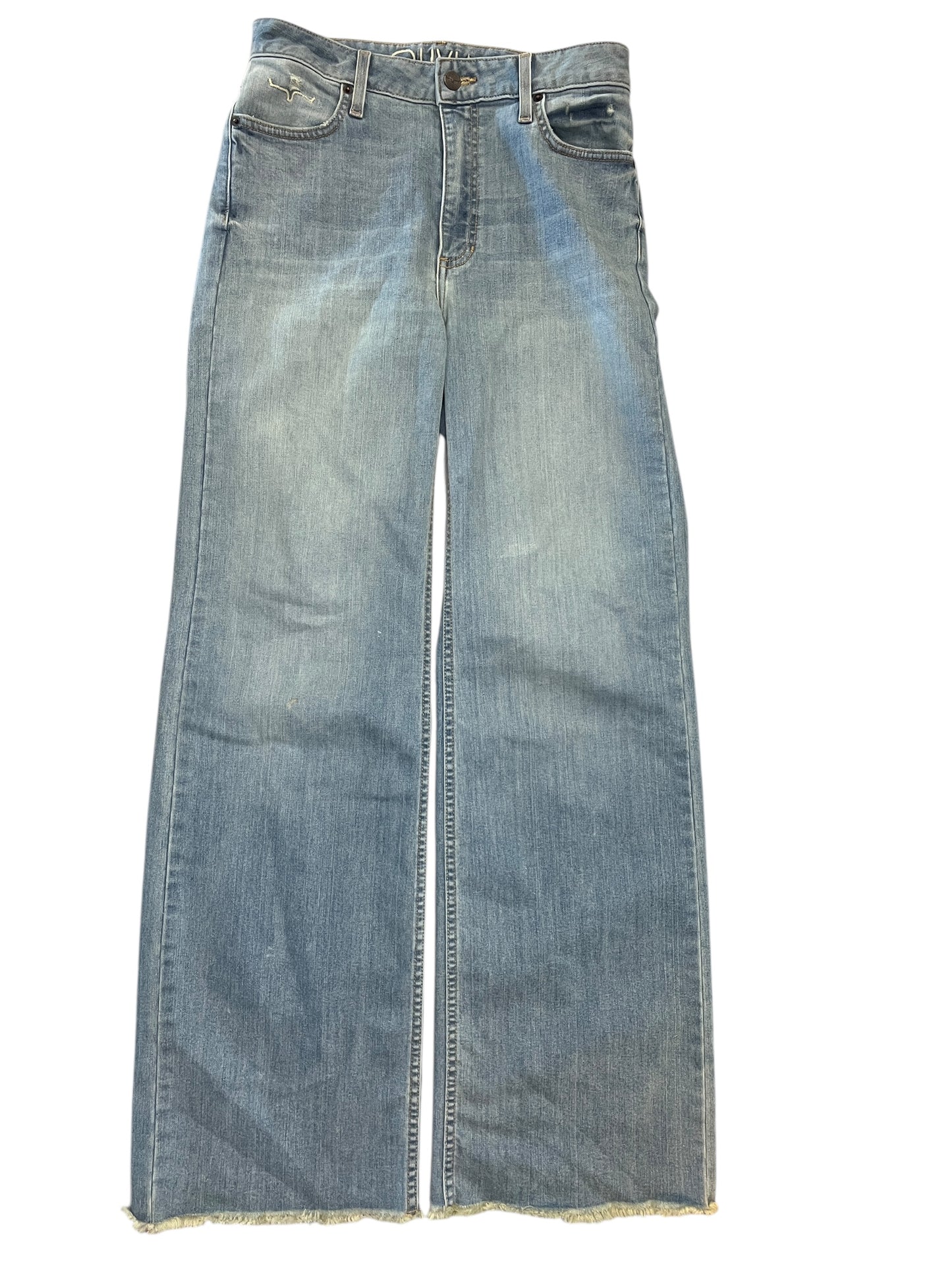 Jeans Wide Leg By Clothes Mentor In Blue Denim, Size:4