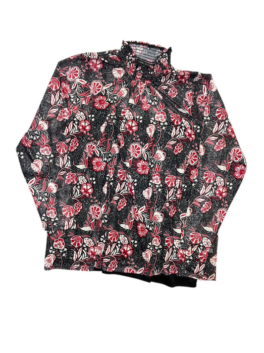 Blouse Ls By Lane Bryant In Black, Size:3X