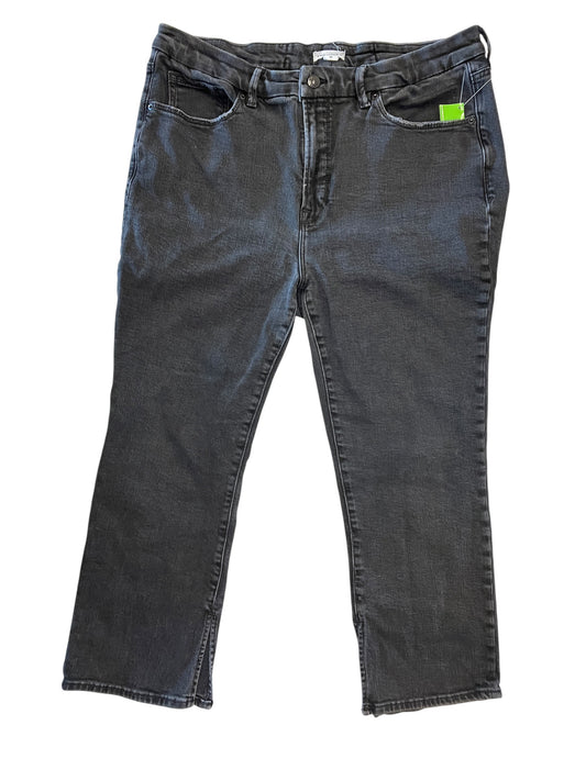 Jeans Boot Cut By Good American In Black Denim, Size:18