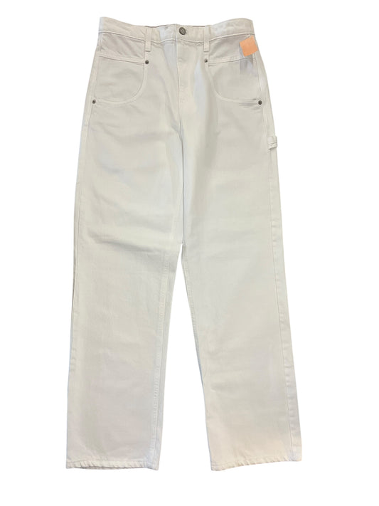 Jeans Straight By Banana Republic In White Denim, Size:4