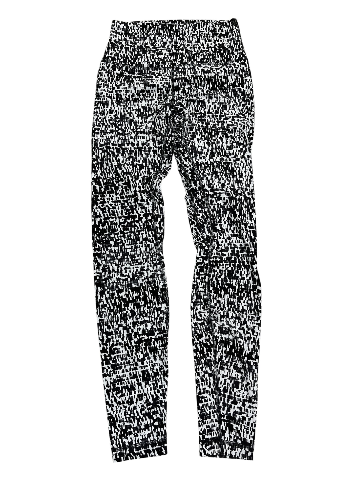 Athletic Leggings By Lululemon In Black & Grey, Size:S