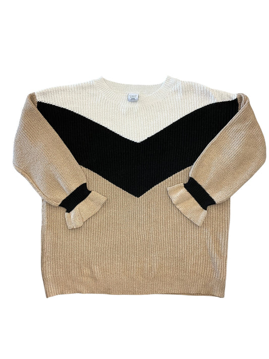 Sweater By Cozy In Brown & Cream, Size:2X