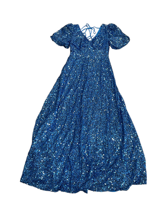 Dress Party Long By Clothes Mentor In Blue, Size:M