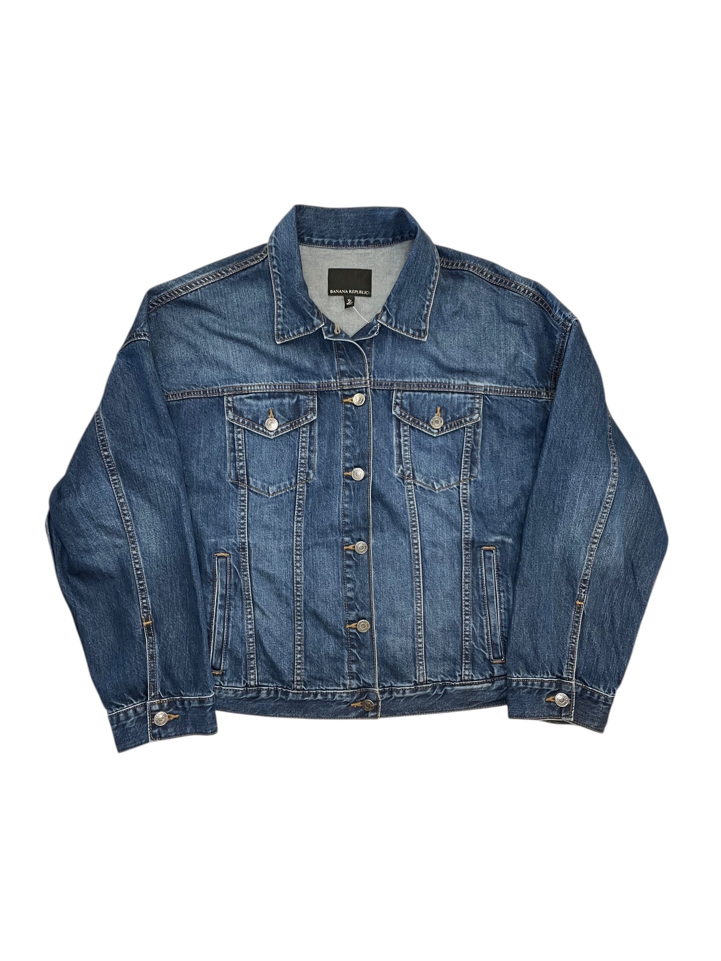 Jacket Denim By Banana Republic In Blue Denim, Size:Xl