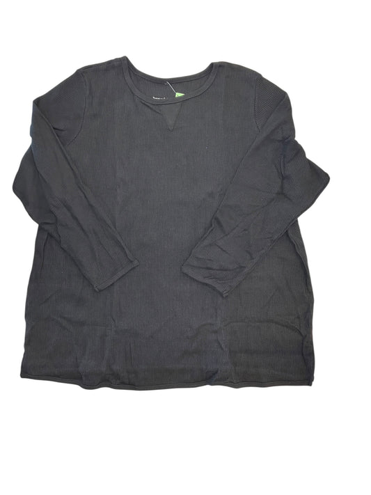 Top Ls Basic By Woman Within In Black, Size:3X