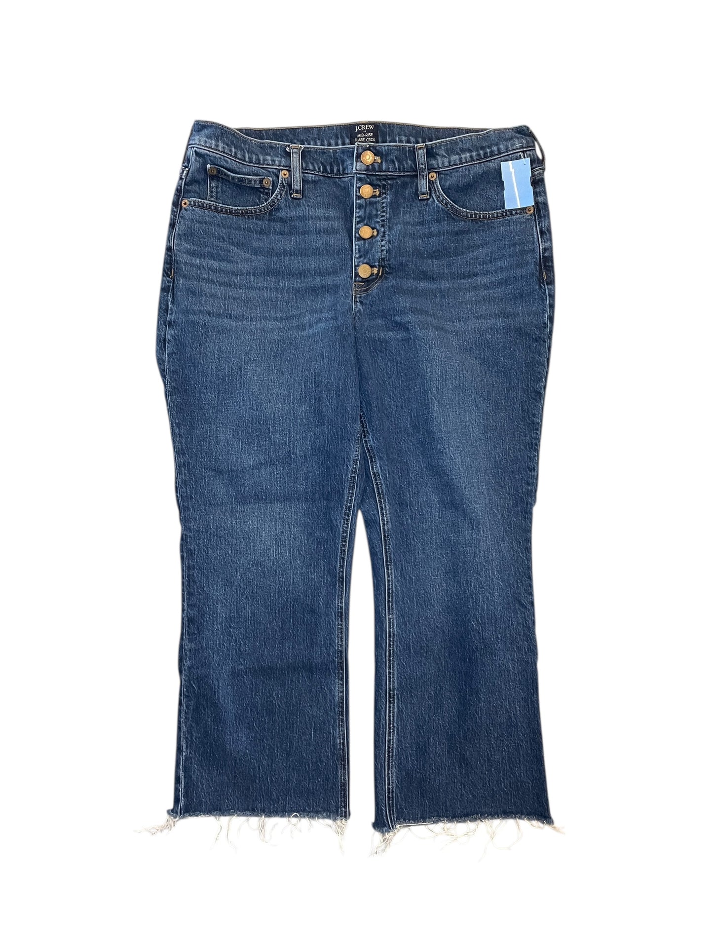 Jeans Cropped By J. Crew In Blue Denim, Size:12