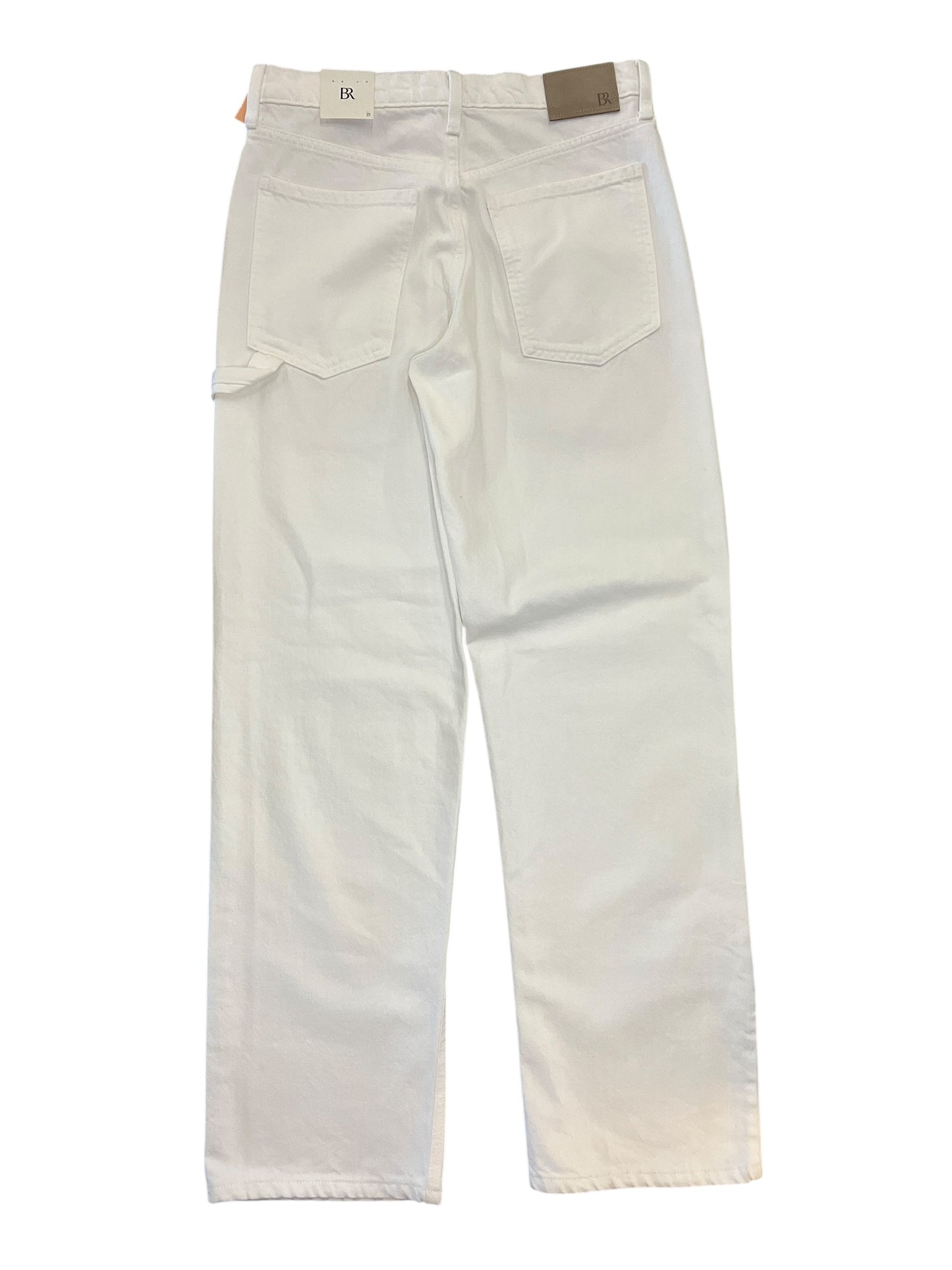 Jeans Straight By Banana Republic In White Denim, Size:4