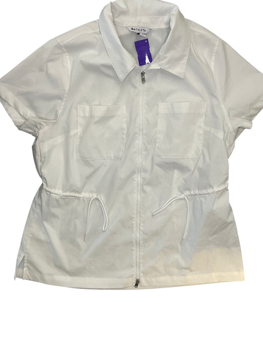 Athletic Jacket By Athleta In White, Size:Xl