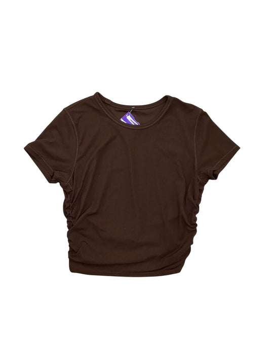 Athletic Top Ss By Lululemon In Brown, Size:S