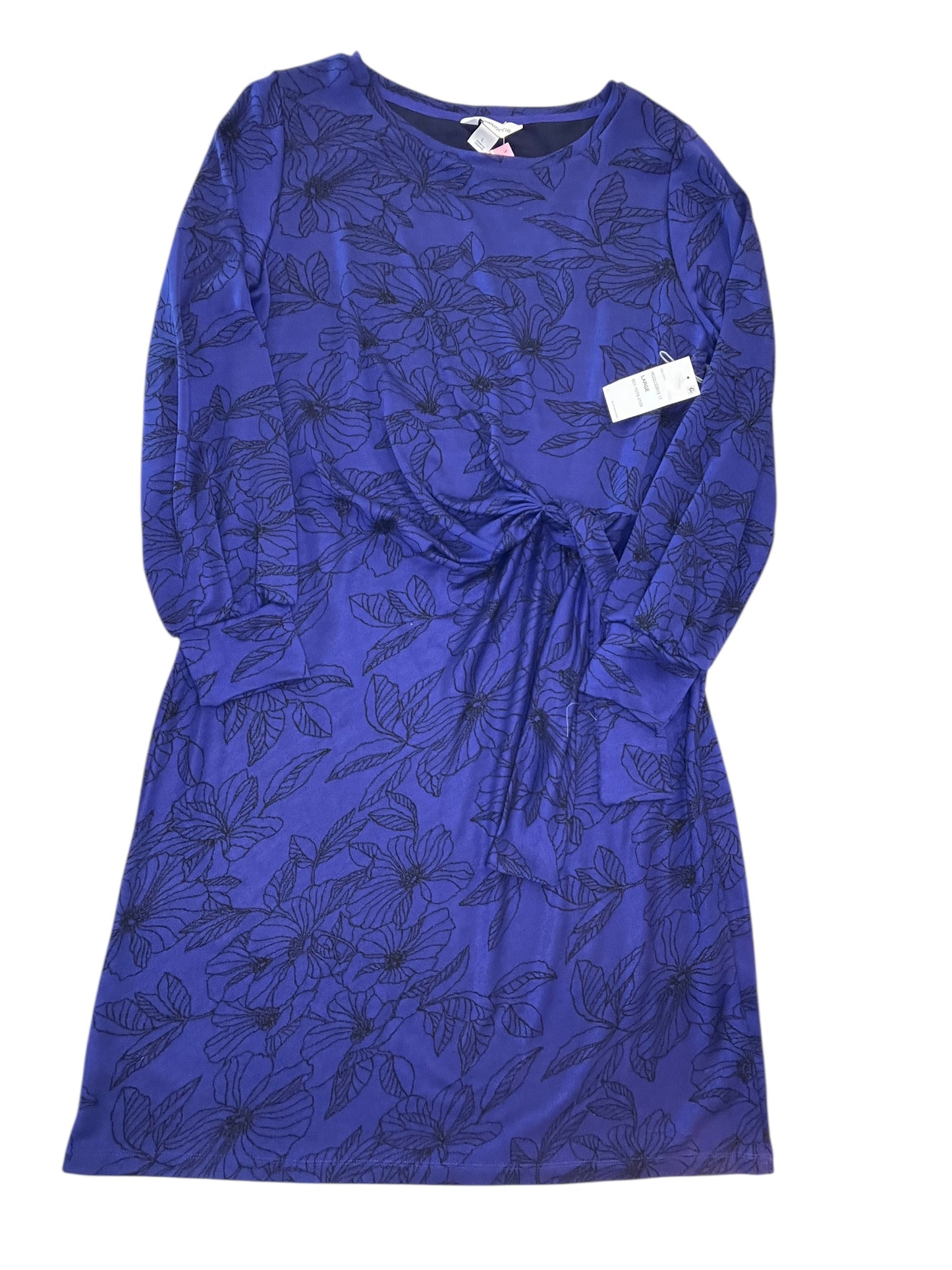 Dress Casual Midi By Liz Claiborne In Blue, Size:L
