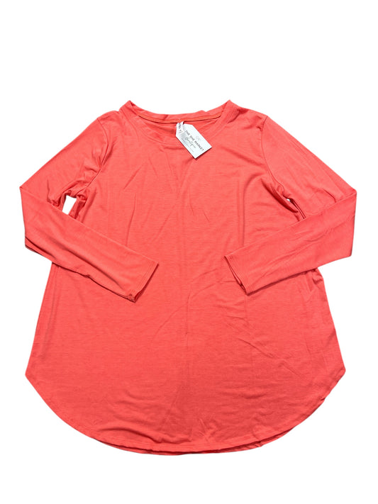 Top Ls Basic By Zenana Outfitters In Peach, Size:1X