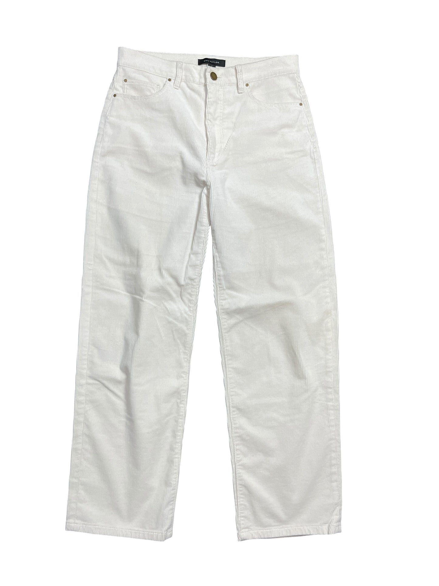 Pants Corduroy By Ann Taylor In Cream, Size:2