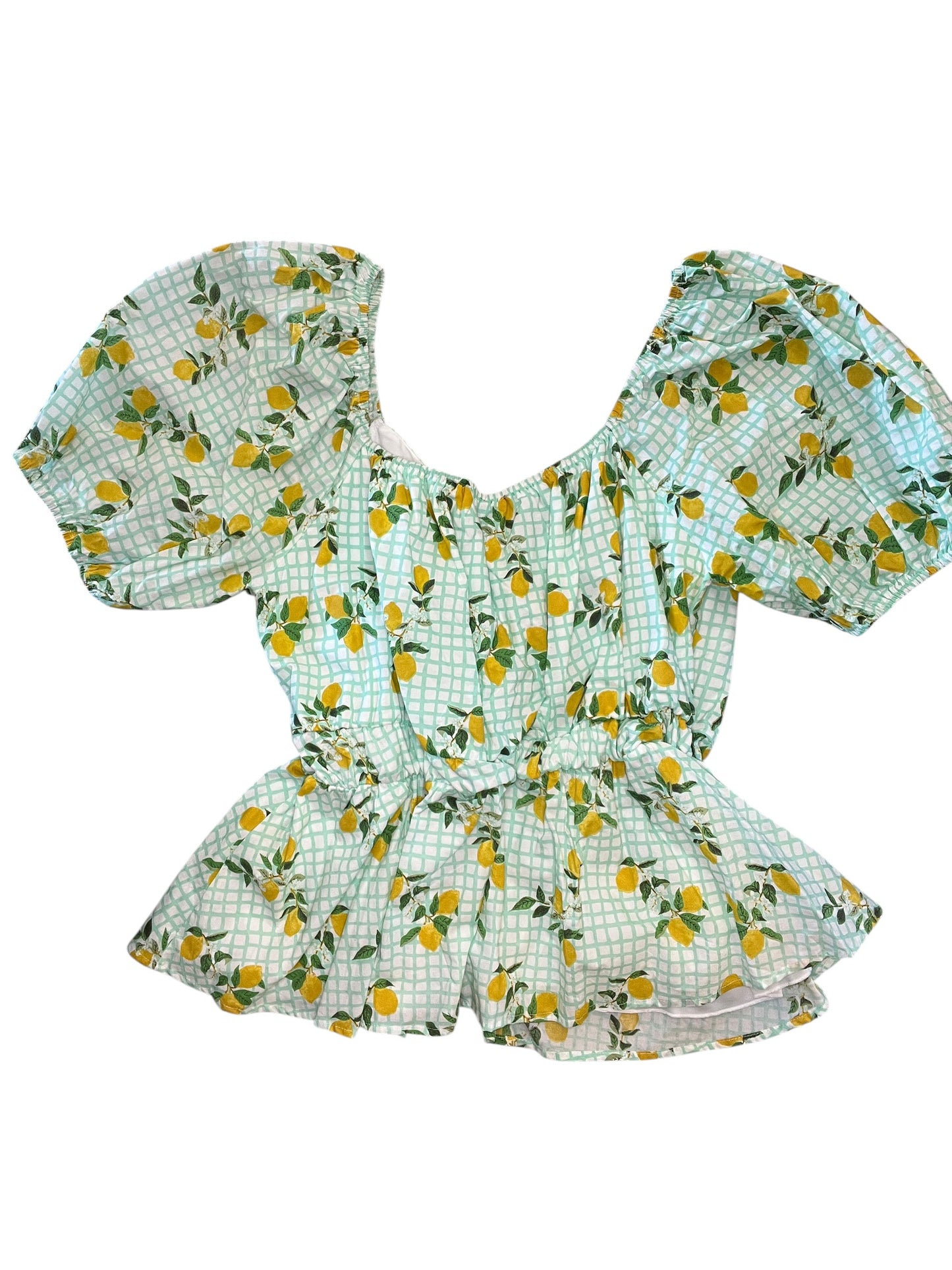 Blouse Ss By Arula In Teal, Size:2X