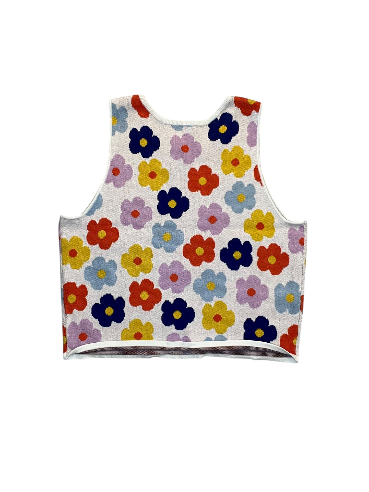 Vest Sweater By Dee Elly In Floral Print, Size:L