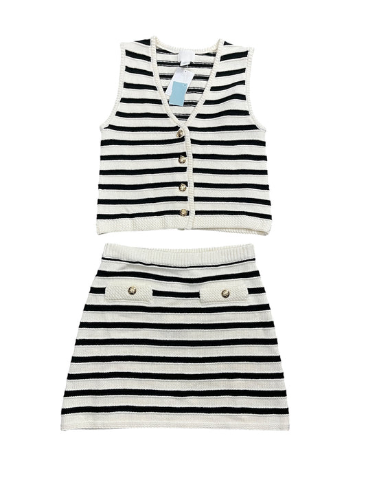 Skirt Set 2Pc By H&M In Striped Pattern, Size:Xs