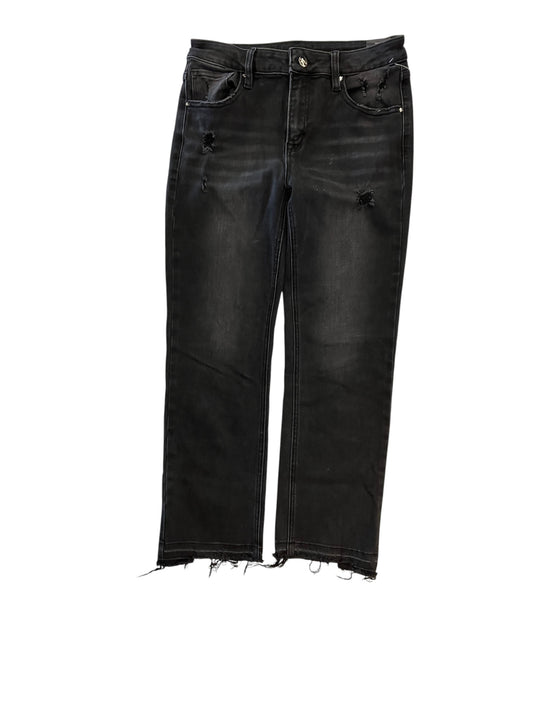 Jeans Boot Cut By Risen In Black Denim, Size:8