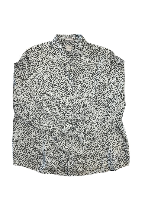 Blouse Ls By Chicos In Leopard Print, Size:2X