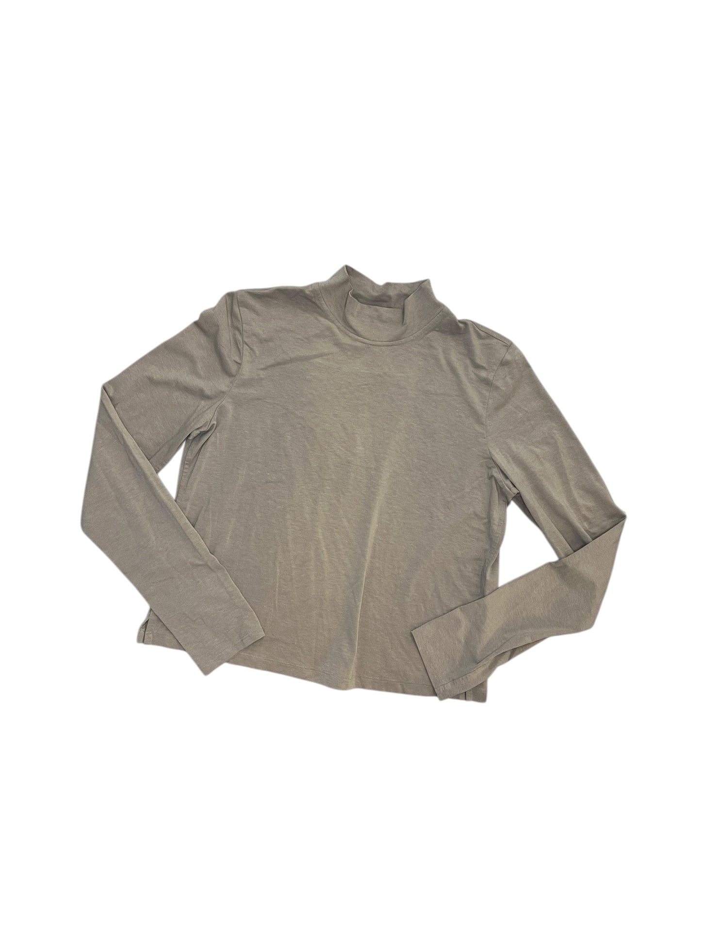 Athletic Top Ls Collar By Lululemon In Brown, Size:M