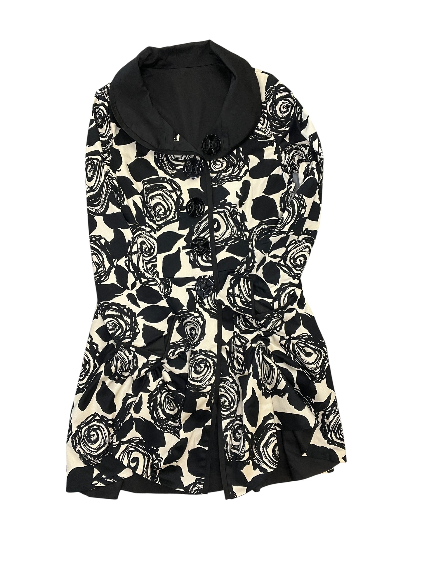 Coat Other By Clothes Mentor In Black & Cream, Size:M