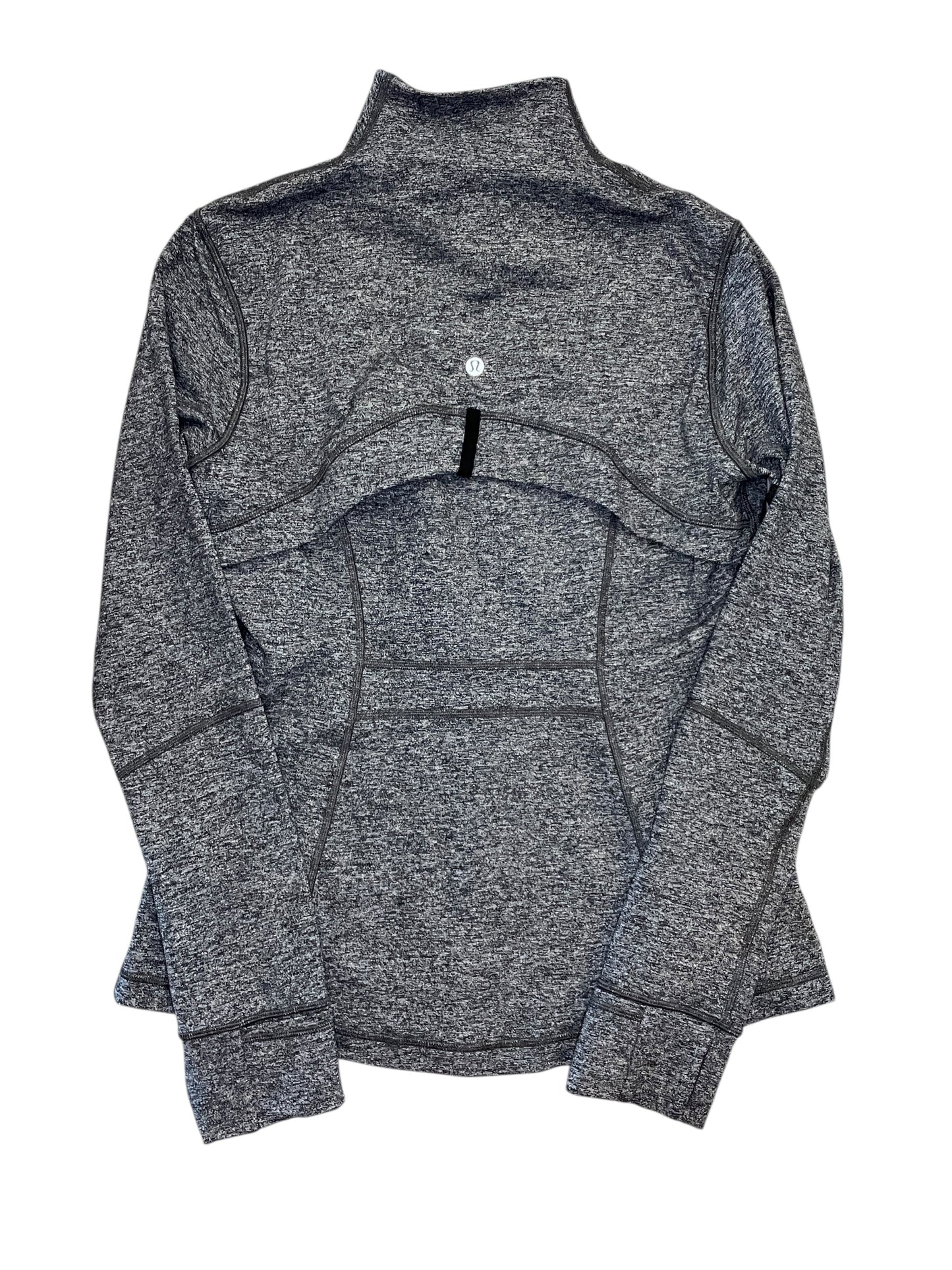 Athletic Jacket By Lululemon In Grey, Size:L