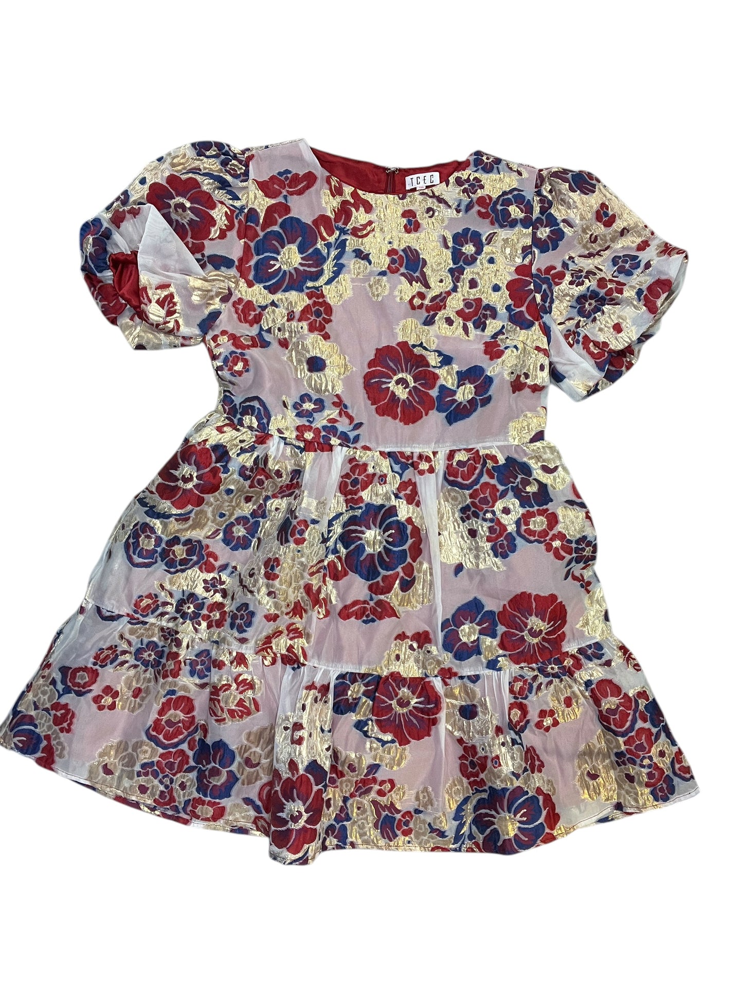 Dress Party Short By Tcec In Blue & Red, Size:L