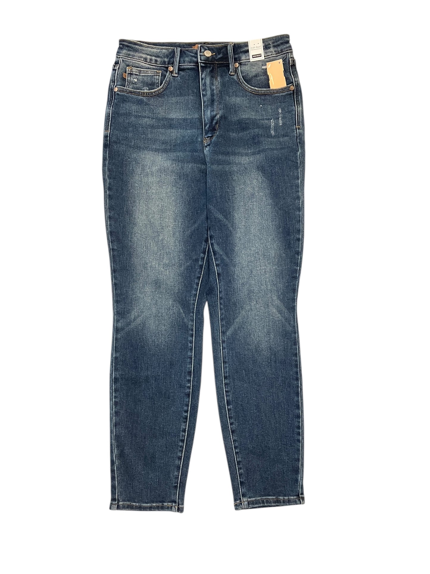 Jeans Straight By Judy Blue In Blue Denim, Size:10