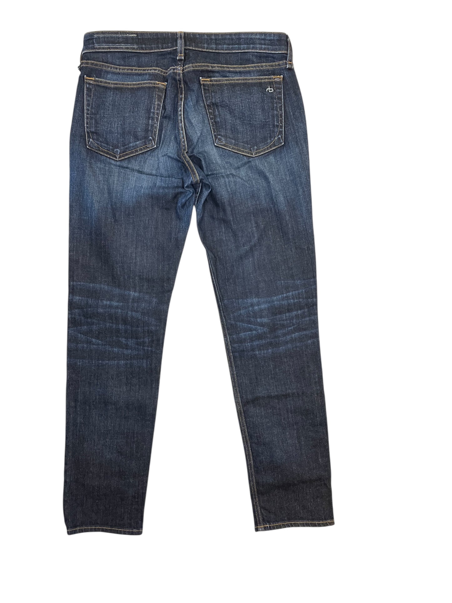 Jeans Straight By Rag And Bone In Blue Denim, Size:4