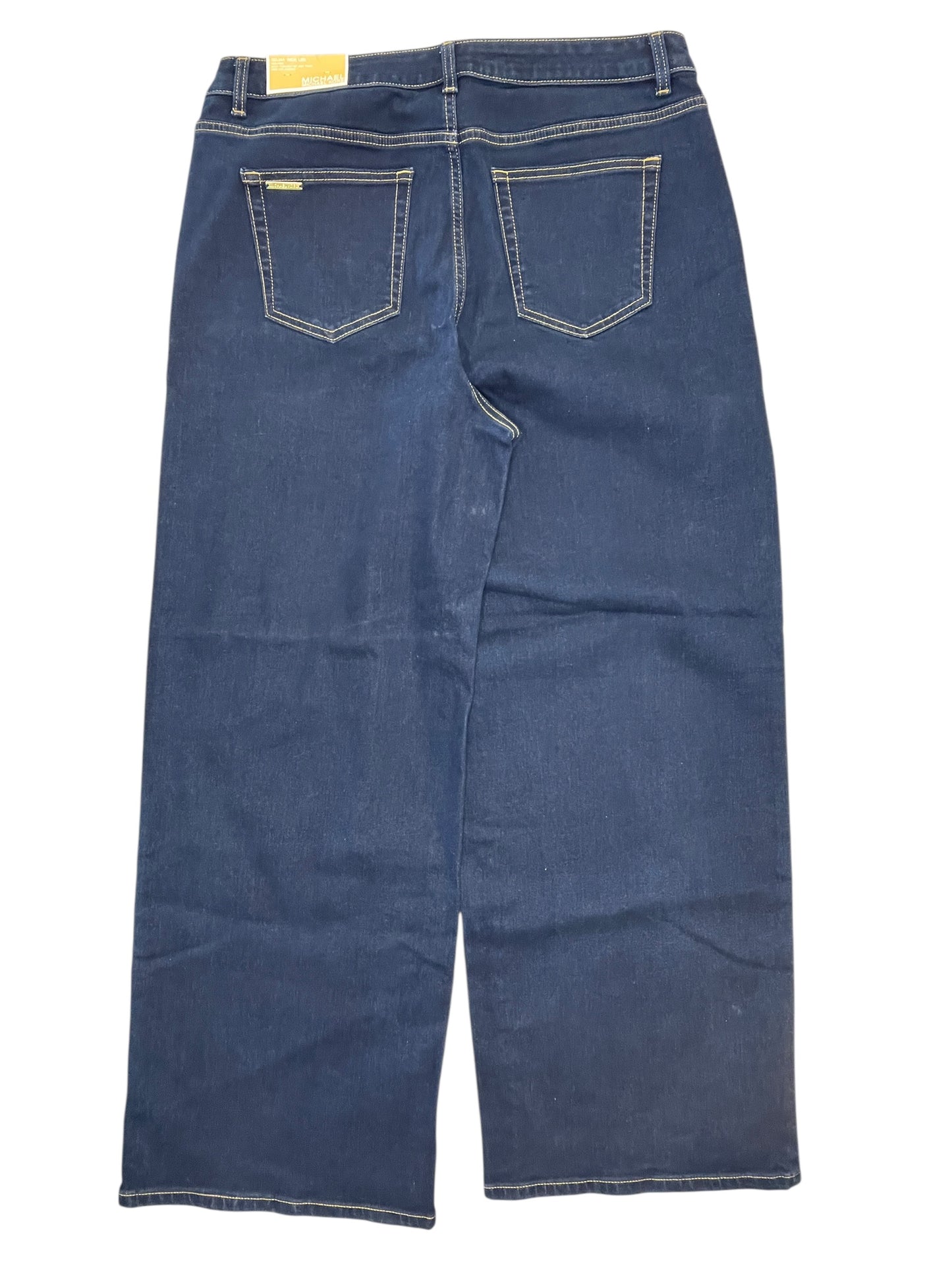 Jeans Wide Leg By Michael By Michael Kors In Blue Denim, Size:16