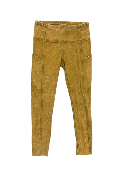 Athletic Leggings By Lululemon In Yellow, Size:S