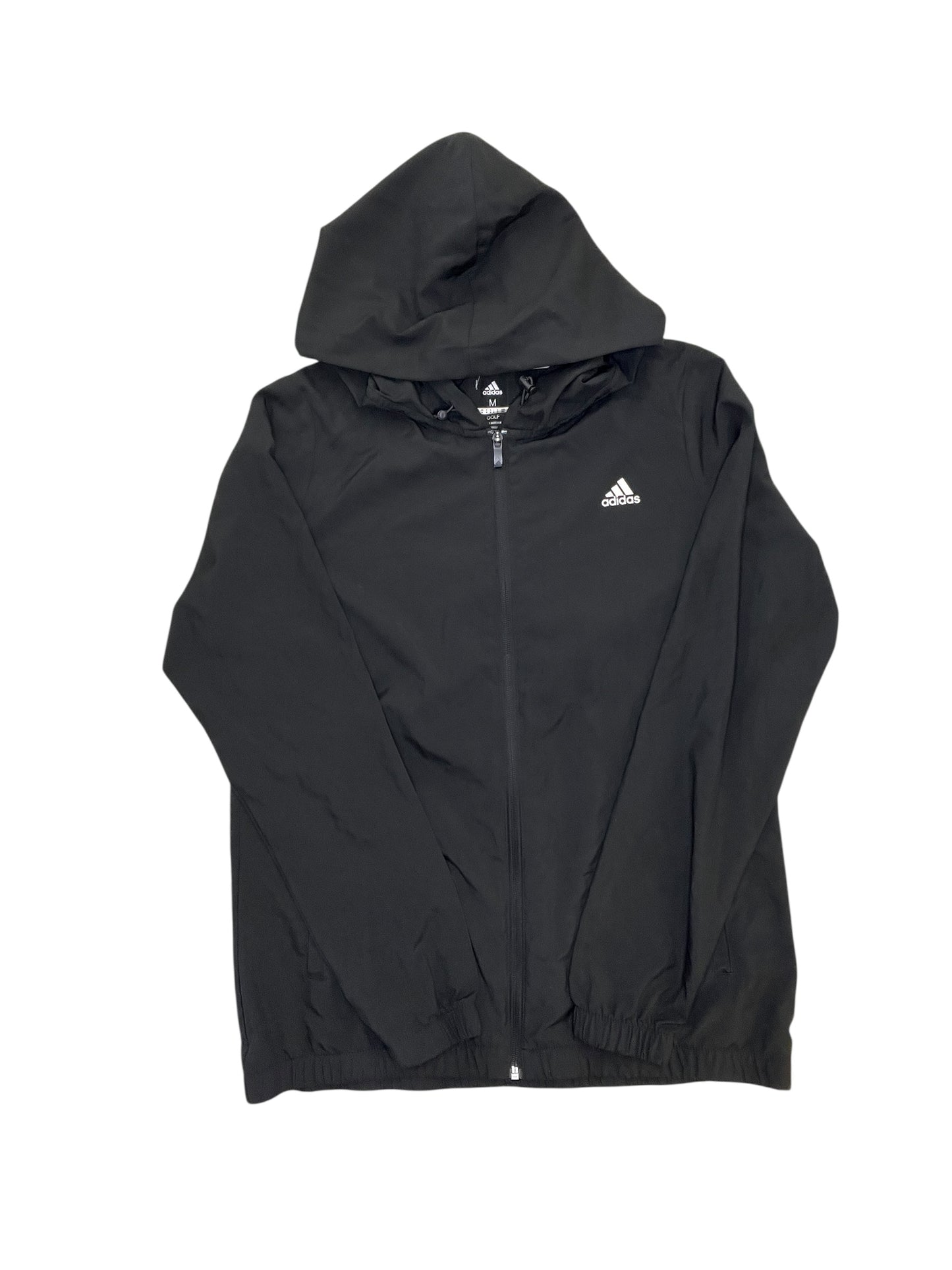 Athletic Jacket By Adidas In Black, Size:M