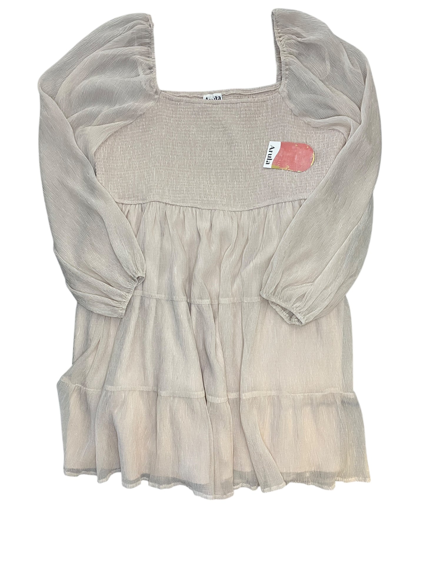 Dress Casual Midi By Arula In Beige, Size:2X