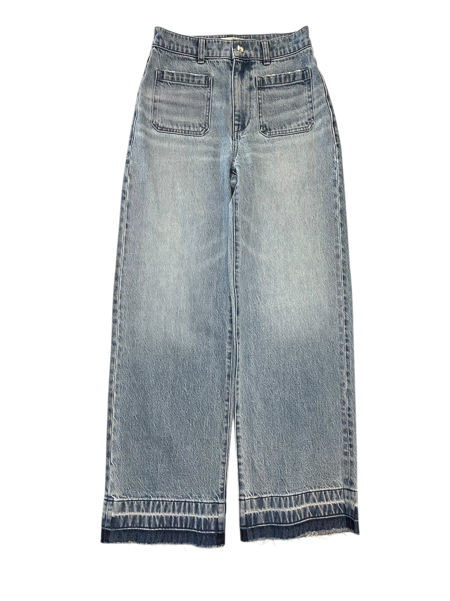 Jeans Wide Leg By Madewell In Blue Denim, Size:0P