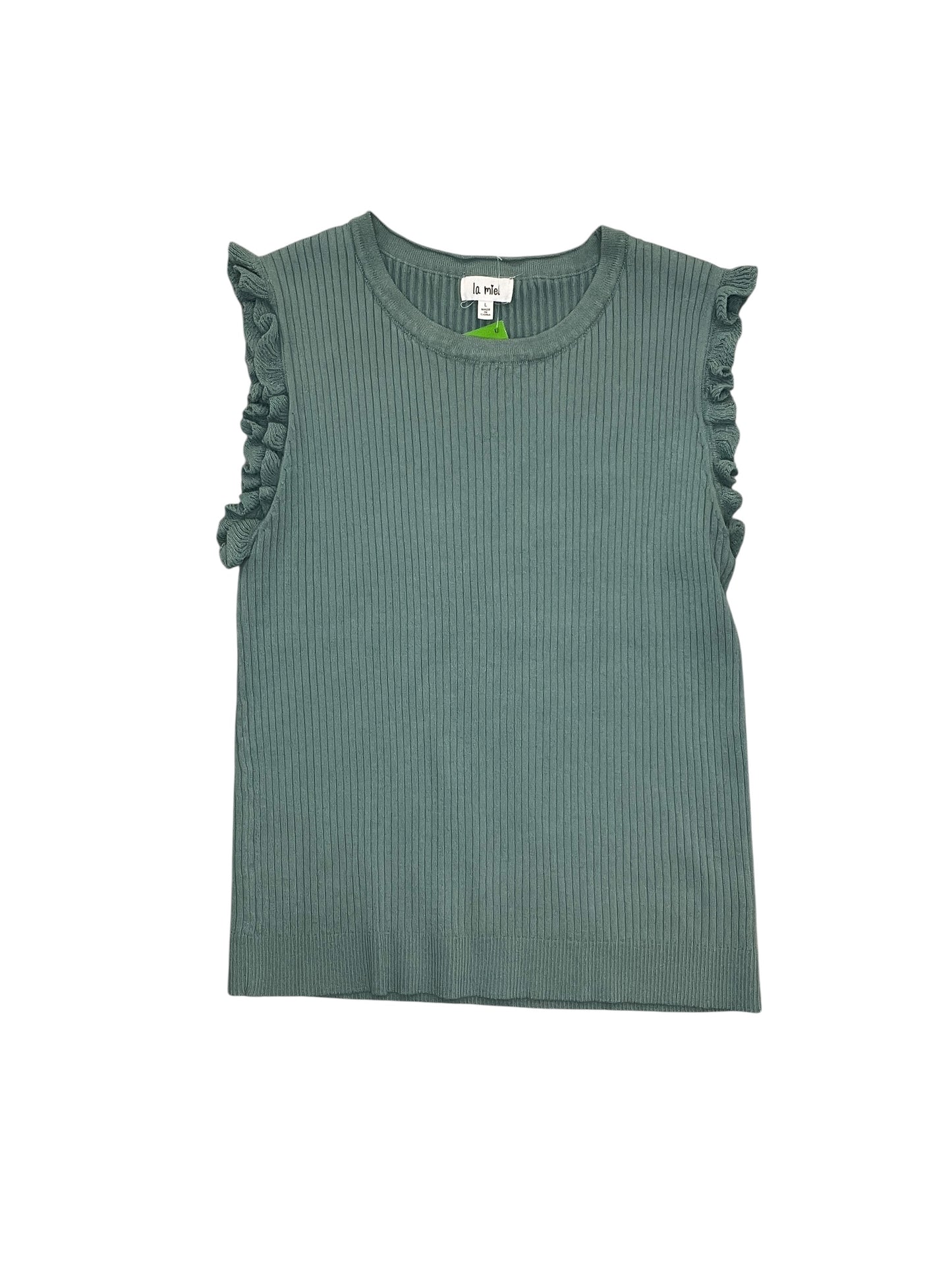 Top Sleeveless By La Miel In Green, Size:L