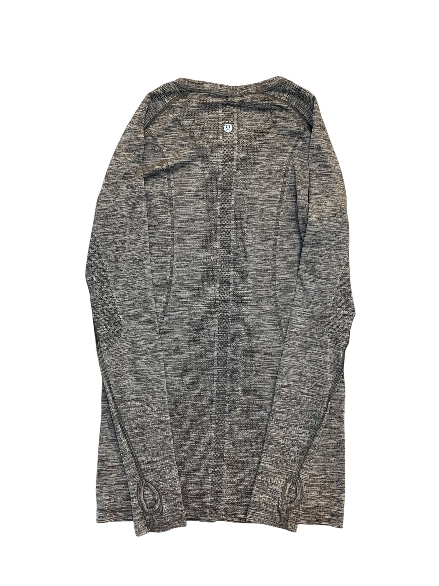 Athletic Top Ls Collar By Lululemon In Grey, Size:L