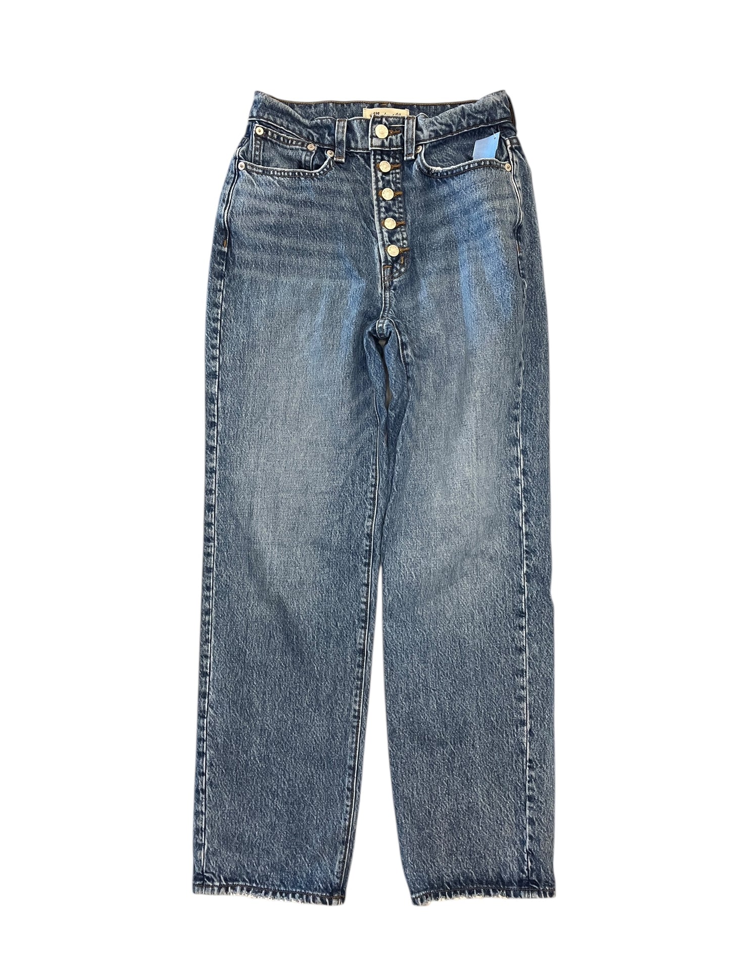 Jeans Straight By Madewell In Blue Denim, Size:0